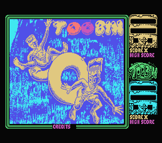 Toobin title screen for MSX